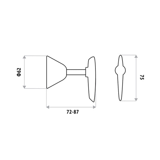 KIRRA LEVER Wall Top Assembly pair - Chrome