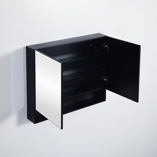 900mmx750mm Fremantle Shaving Cabinet - Matte Black