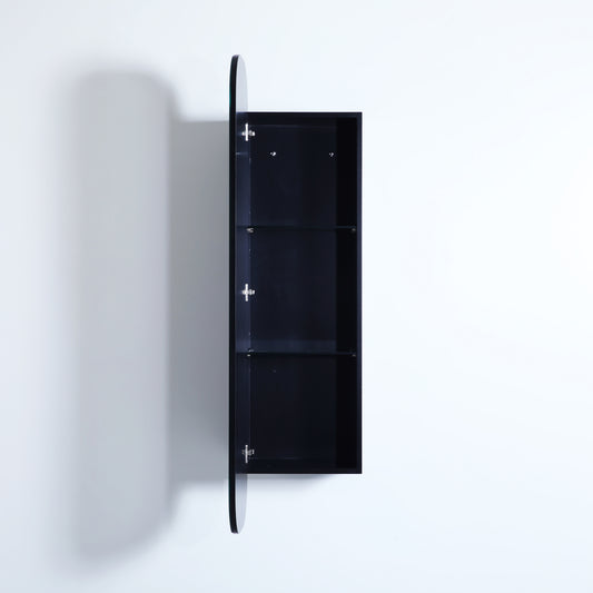 400mmx1500mm Olivia Tall Boy Shaving Cabinet - Matte Black