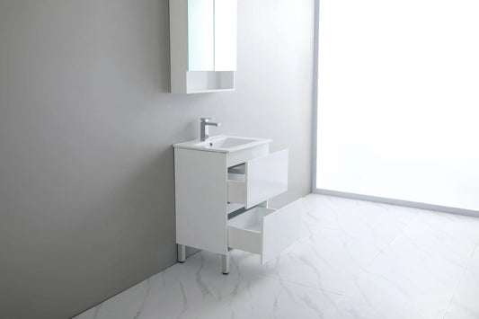 600mm Revive Floor Vanity PVC - Cabinet Only - Matte White