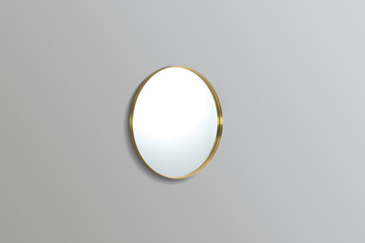 800mm Luna Aluminum Framed Mirror - Brushed Gold