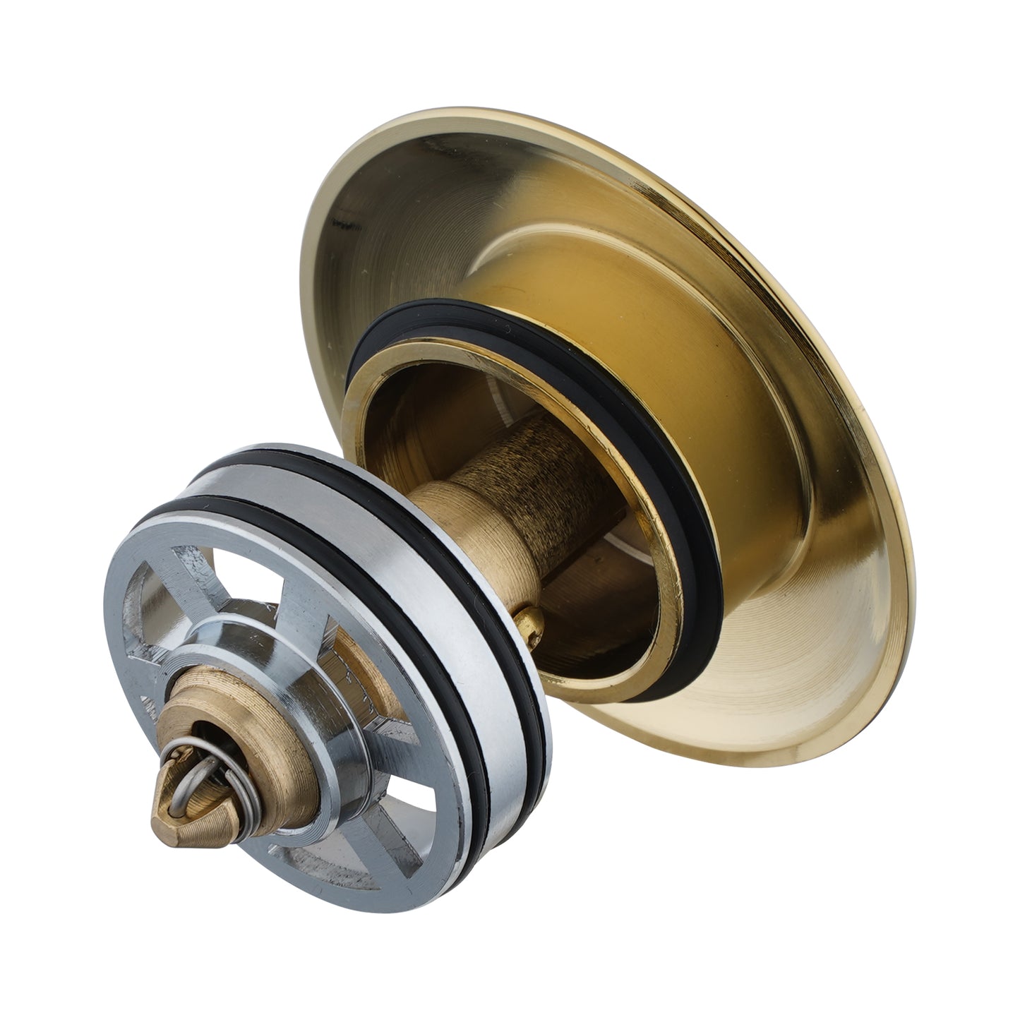 Light Brushed Brass Universal Basin/Bathtub Pop Up Waste