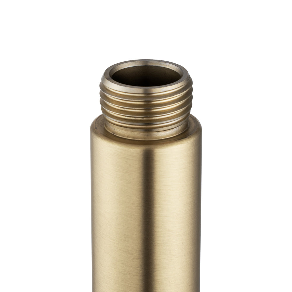 Round Light Brushed Brass Ceiling Shower Arm 200mm