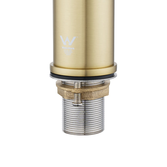 LUCID PIN Series Round Light Brushed Brass Basin Mixer