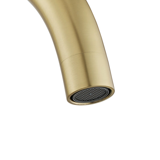 Light Brushed Brass Kitchen Mixer