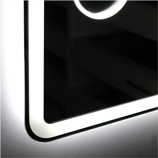 LED Frameless Mirror with Magnifier and Digital Clock - LDT 1500x800mm