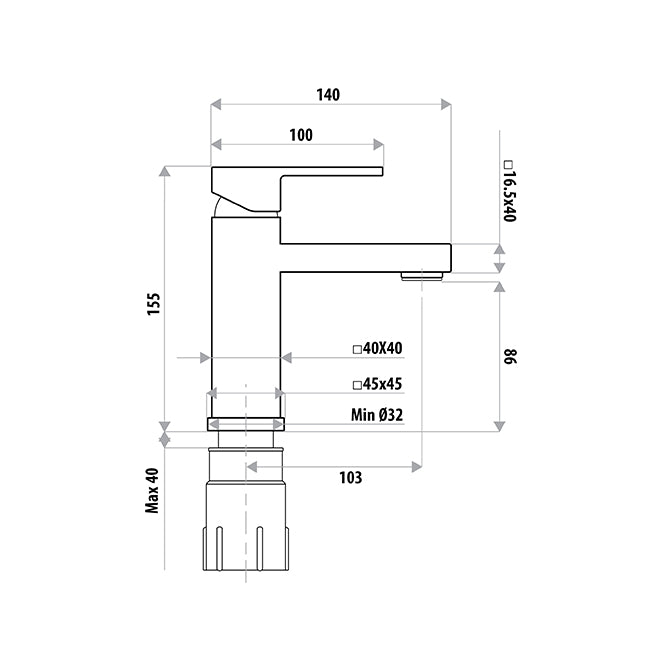 Lauren Project Basin Mixer - Chrome