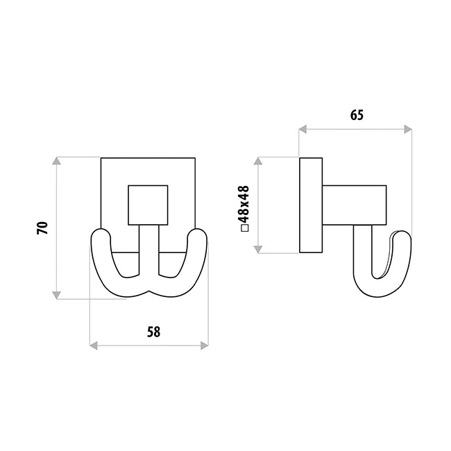 Lauren Project Robe Hook - Chrome