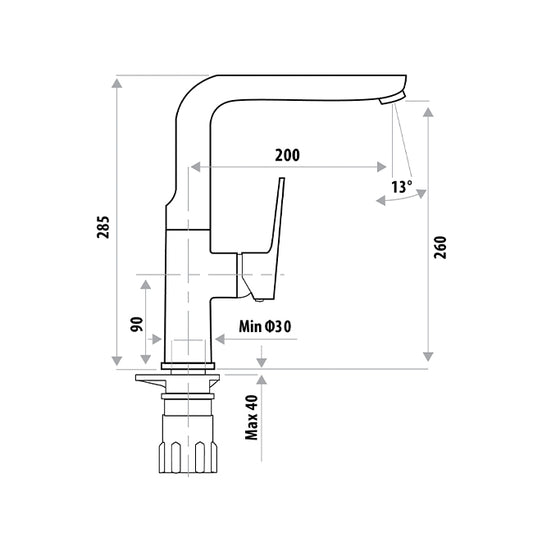 Liberty Sink Mixer - Chrome