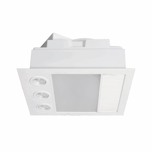 Linux Mini DC – 3 in 1 Bathroom Heater and Exhaust Fan with Tricolour LED Light
