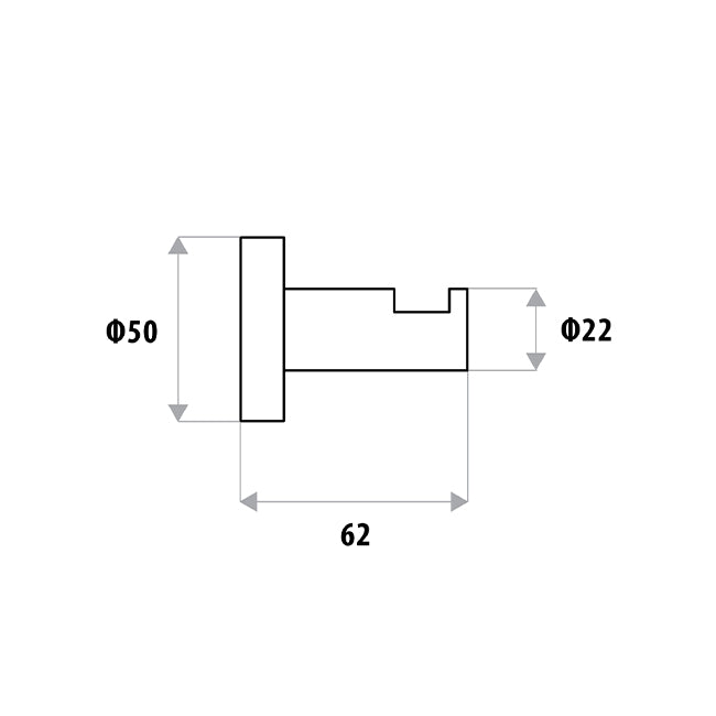 Loui Single Robe Hook - Matte Black