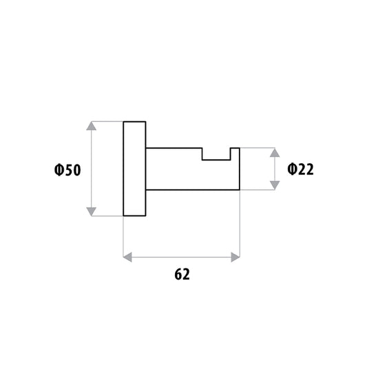 Loui Single Robe Hook - Matte Black