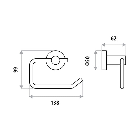 Loui Toilet Roll Holder - Matte Black
