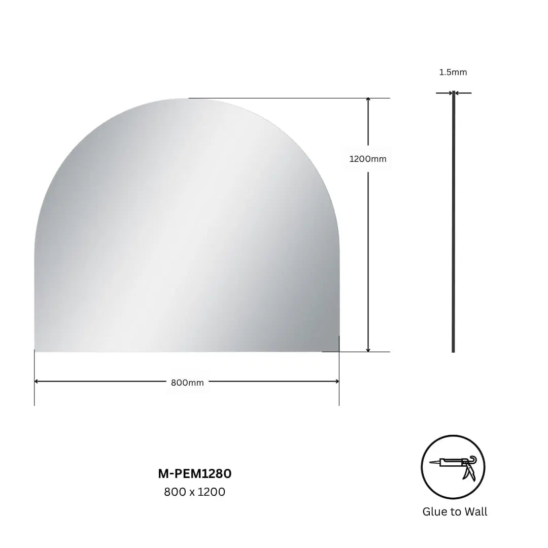 Non-Iuminous Pencil Edge Moon Mirror
1200x800mm