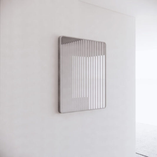 750mm Brushed Nickel Framed Plain Mirror - Brushed Nickel