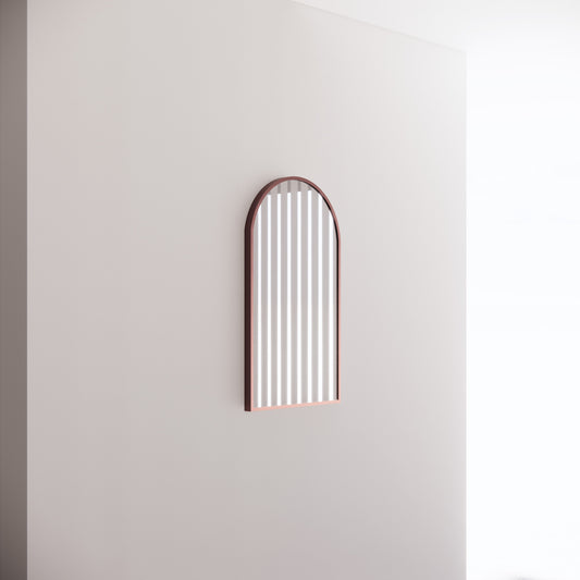 Arch Framed Mirrors 40mm Depth Frame Brushed Copper 450x800mm