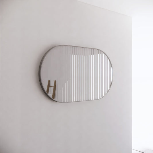 1200mm Framed Non-LED - Brushed Nickel - 1200 x 700 x 45