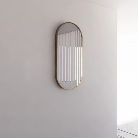 900mm Gold Framed Plain Mirror - Gold