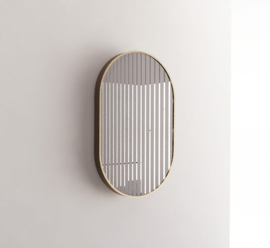 900mm Gold Framed Plain Mirror - Gold