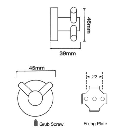 Double Hat & Coat Hook PSS