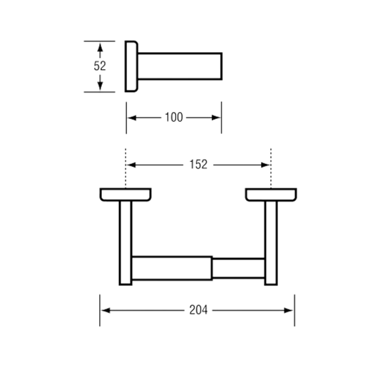 Single Toilet Roll Holder SS