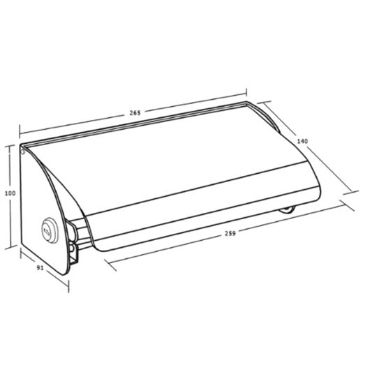 Double Lockable Toilet Roll Holder with Hood PSS