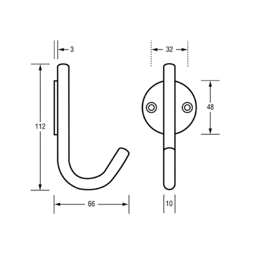 Catheter / IV Hook 66mm Proj SS