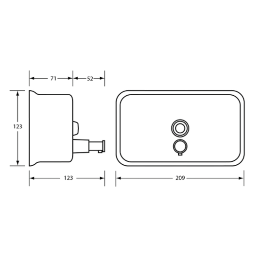 Horiz Liquid Soap Dispenser SS