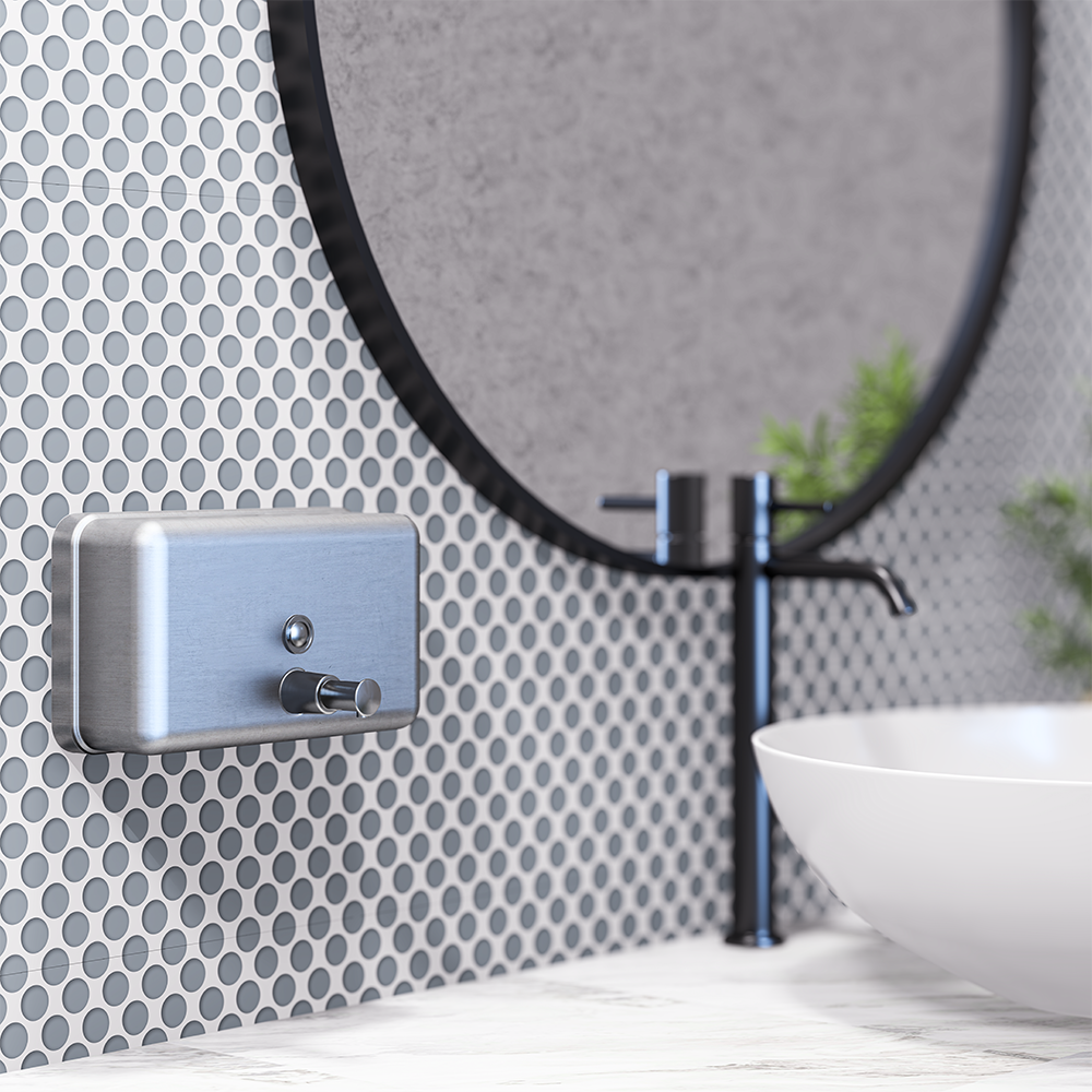 Horiz Liquid Soap Dispenser SS