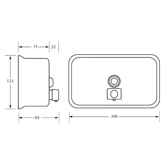 Hori Soap Dispenser c/w Black Valve SS