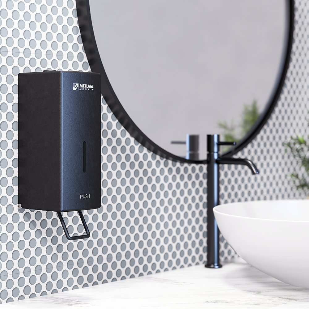 Vertical soap dispenser push lever - Black