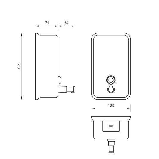 Vert Soap Dispenser SS - Nylon lining
