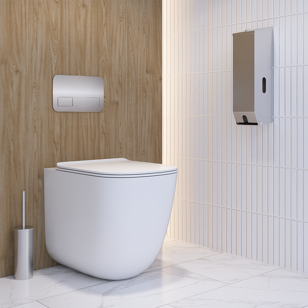 Triple Toilet Paper Dispenser Lockable SS