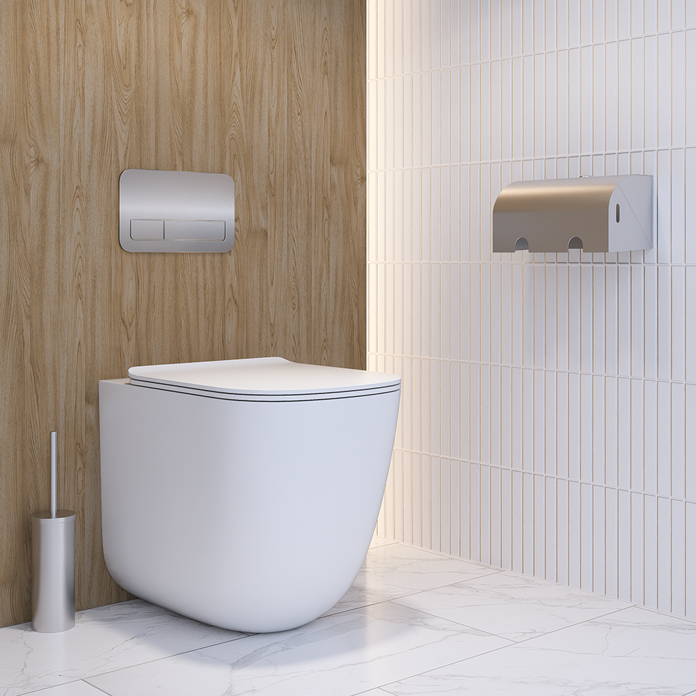 Double Toilet Paper Holder Lockable SS