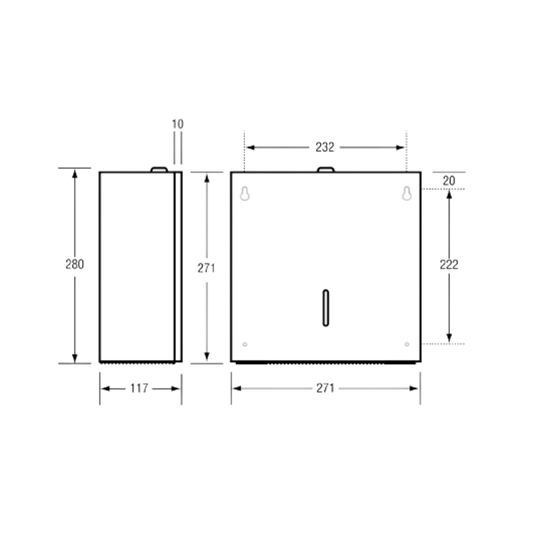 Jumbo Toilet Roll Dispenser Lockable SS