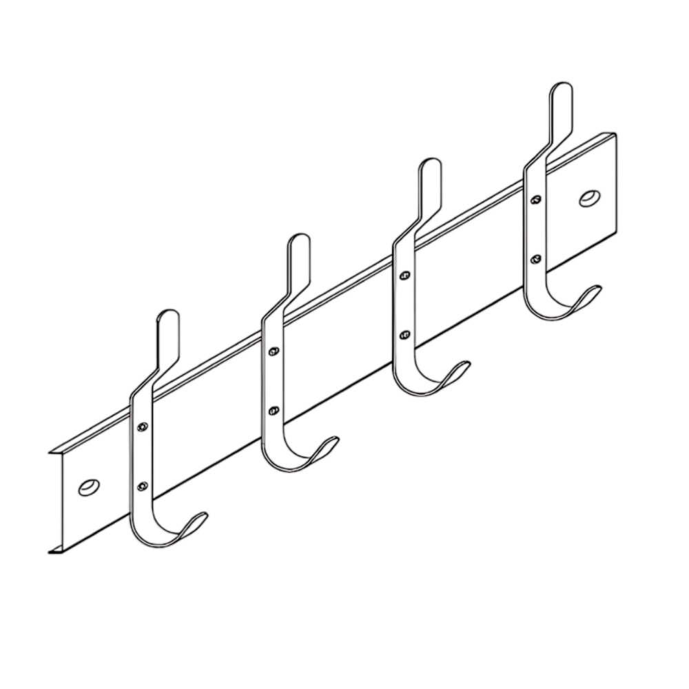 Utility 4 Hook Strip 914mm SS