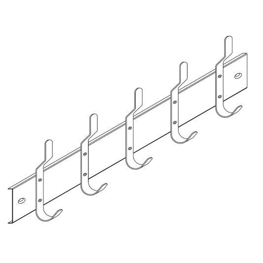 Utility 5 Hook Strip 1168mm SS