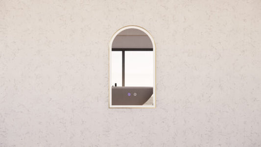 450mm Gold Framed LED Mirror - 450 x 800 x 45