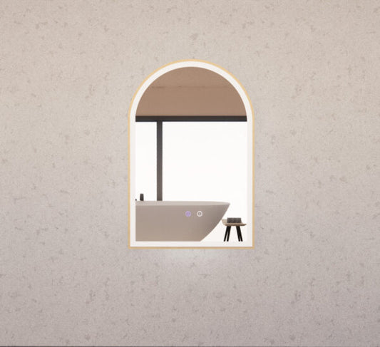600mm Gold Framed LED Mirror - 600 x 900 x 45