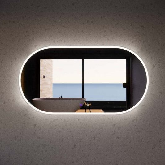 1500mm Brushed Nickel Framed LED Mirror - 1500*800*45