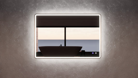 1200mm Gold Framed LED Mirror - 1200 x 800 x 45