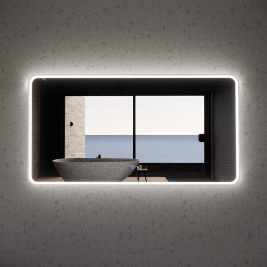 1500mm Brushed Nickel Framed LED Mirror - 1500*800*45