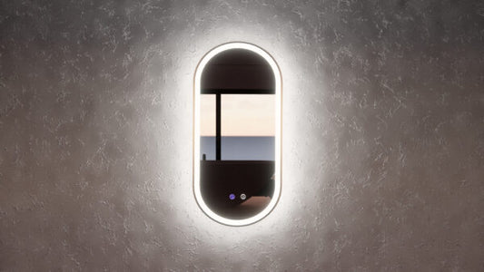 450mm Gold Framed LED Mirror - 450 x 900 x 45