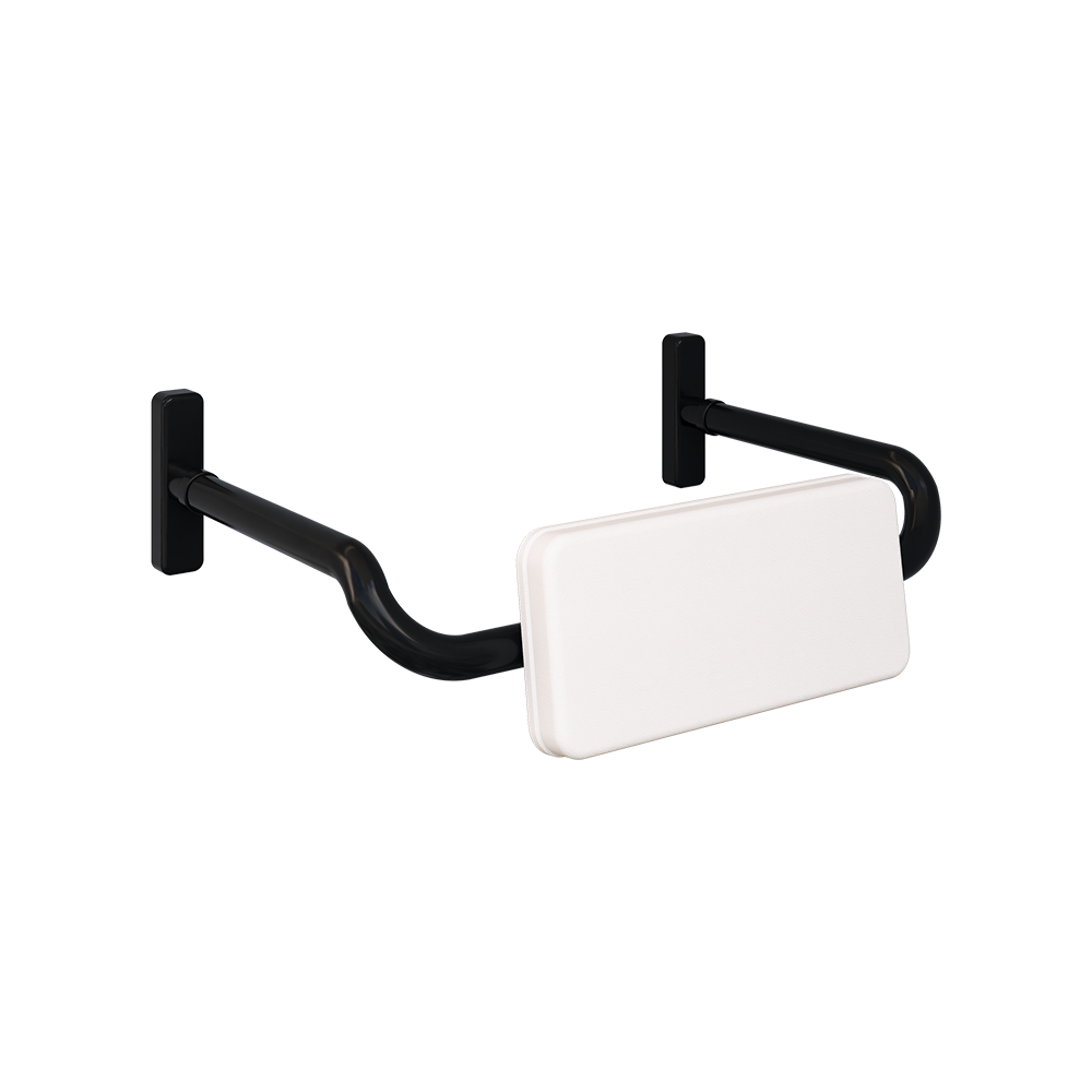 Acc Curved Toilet Backrest-Matt Black