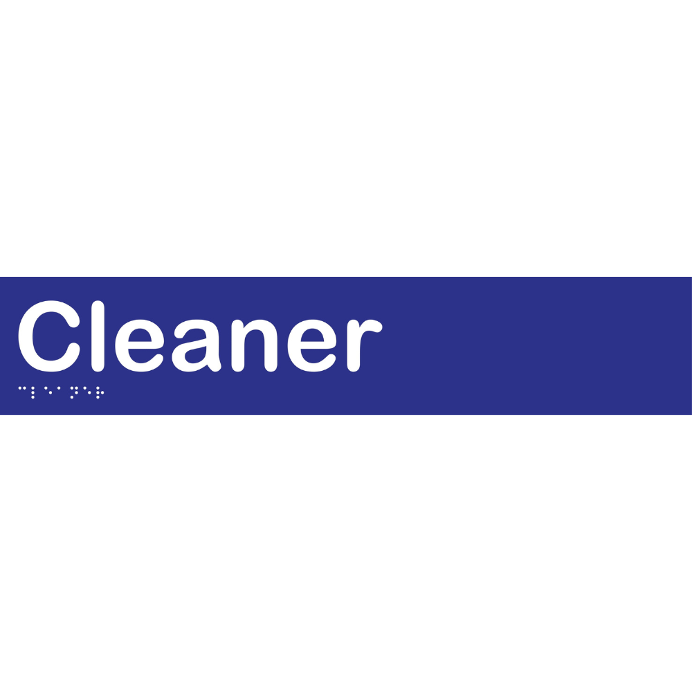 Cleaner Sign - Vinyl - Black with White Infill