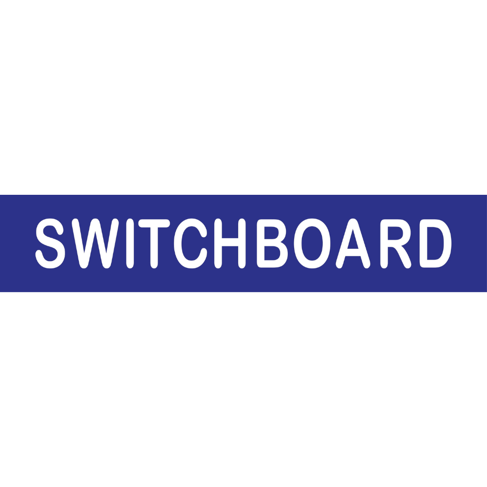 Switchboard, No Braille - Vinyl - Black with White Infill