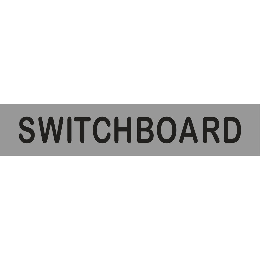 Switchboard, No Braille - Stainless Steel with Black Infill