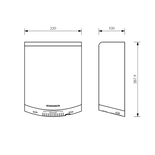 Eclipse Auto Hand Dryer - White