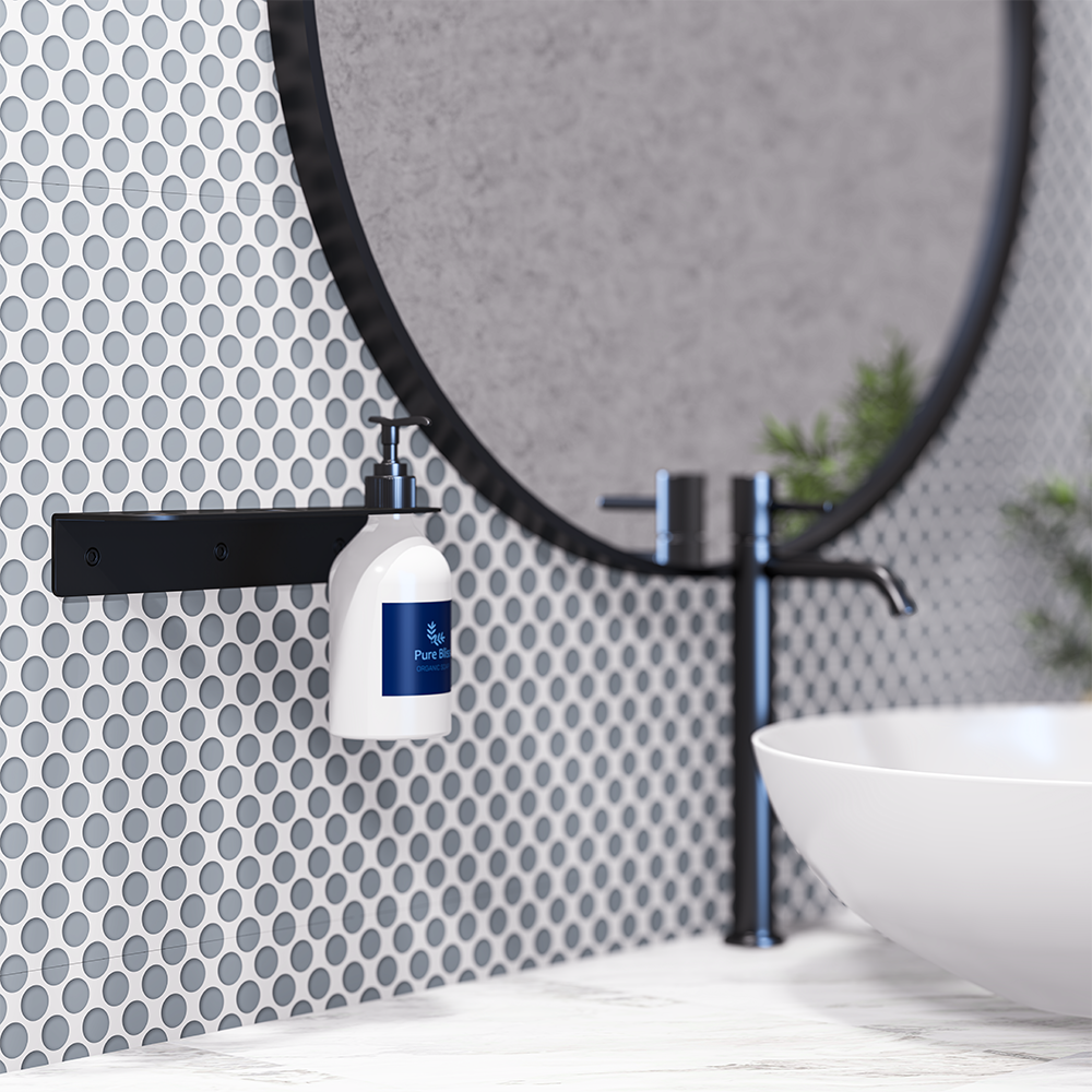 Triple Soap Bottle Holder - to suit 29mm or smaller bottle neck, Finish: Designer Black