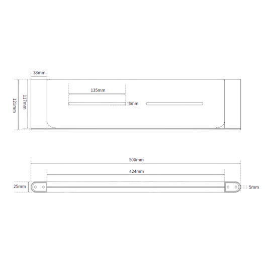 Serenity: Shower Shelf Satin Stainless Steel *Special Order Product